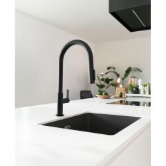 EVYE ARMATÜRÜ MARIS SLIM CLEAR MATT BLACK