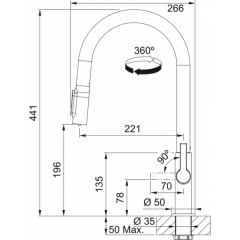 EVYE ARMATÜRÜ MARIS SLIM CLEAR MATT BLACK