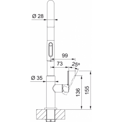 EVYE ARMATÜRÜ MARIS SLIM CLEAR DECOR STEEL