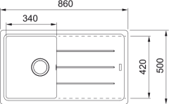 FRAGRANIT EVYE BASIS BFG 611 SLATE GREY TEKGÖZLÜ SAĞ/SOL DAMLALIKLI