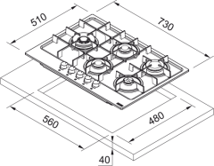OCAK MARIS FHMA 755 4G DCL SG C ARDUVUZ GRİ