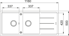 FRAGRANIT EVYE BASIS BFG 621 NERO 2 GÖZLÜ SAG/SOL DAMLALIKLI