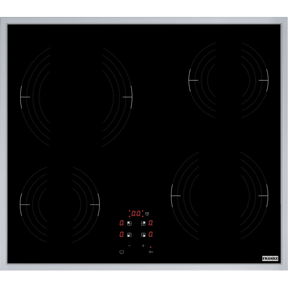 OCAK CAM SERAMİK FRSM 604 C T XS SIYAH CAM INOX ÇERÇEVELİ