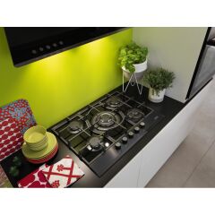 OCAK NEW GLASS LINEAR FHNG 705 4G TC BK C SİYAH CAM