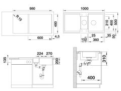 BLANCO ADIRA 6 S SILGRANIT™ EVİYE KAMPANYA SOFT BEYAZ