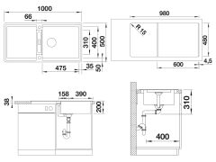 BLANCO ADIRA XL 6 S SILGRANIT™ EVİYE KAMPANYA KAYA GRİ