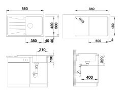 BLANCO SONA 5 S SILGRANIT™ EVİYE KAMPANYA KAHVE