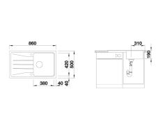 BLANCO SONA 5 S SILGRANIT™ EVİYE KAMPANYA SİYAH