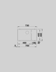 BLANCO SUBLINE 700-U LEVEL  SILGRANIT™ EVİYE KAMPANYA BEYAZ
