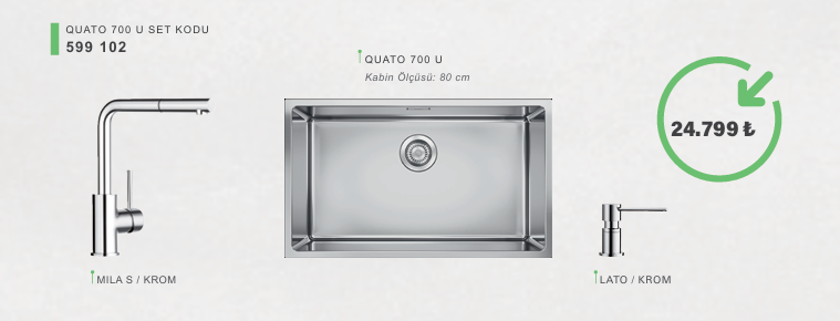 BLANCO QUATO 700 U SET KAMPANYA