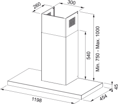 DAVLUMBAZ FORMAT PLUS FTLN H45 X/BK GLASS A120 Inox