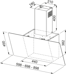 DAVLUMBAZ FPJ V 915 V BK/SS A 90 CM SİYAH
