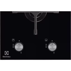 300 Serisi 60 cm Gazlı Döküm Izgaralı Siyah Cam Ankastre Ocak