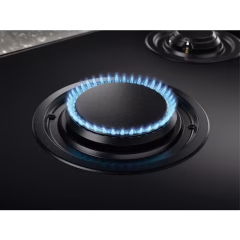 800 Serisi FlameLight 90 cm Gazlı Siyah Cam Ankastre Ocak