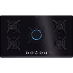 800 Serisi FlameLight 90 cm Gazlı Siyah Cam Ankastre Ocak