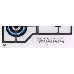 StepPower 60 cm Gazlı Döküm Izgaralı WOK Beyaz Cam Ankastre Ocak