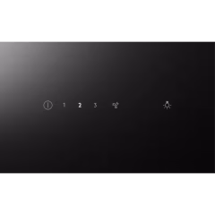 700 Serisi Breeze 615 m³/h 90 cm Duvar Tipi Siyah Cam Davlumbaz