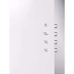 600 Serisi ExtractionTech 600 m³/h 60 cm Duvar Tipi Beyaz Cam Davlumbaz