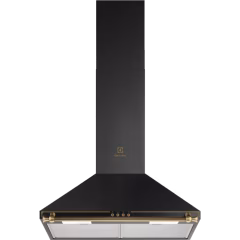 300 Serisi 420 m³/h 60 cm Duvar Tipi Rococo Siyah Rustik Davlumbaz