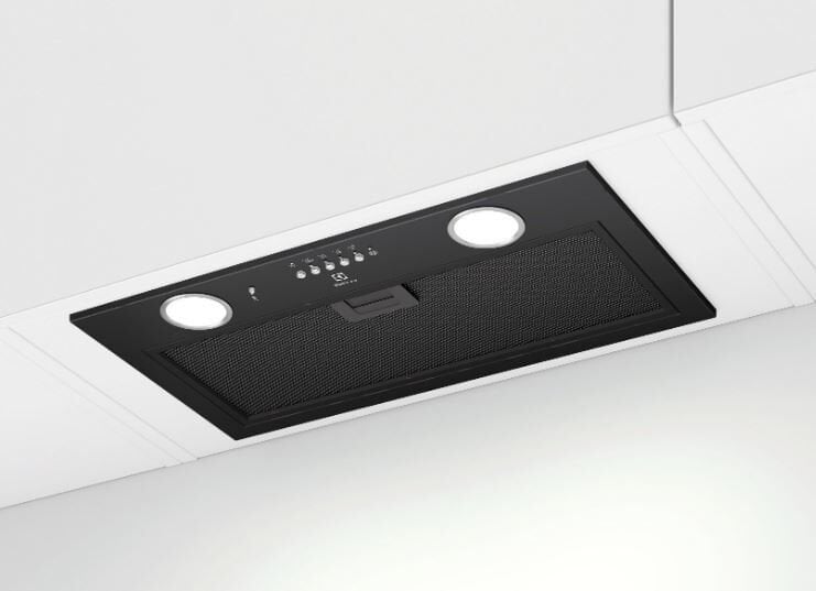 600 Serisi Hob2Hood® 600m³/h 53 cm Ankastre Siyah Davlumbaz