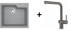 FRANKE URBAN UBG 610-56 TEK GÖZLÜ GRANİT EVYE VE BATARYA KAMPANYA STONE GREY