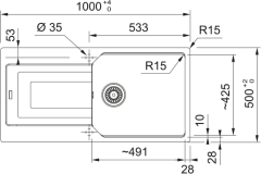 FRANKE URBAN UBG 611-100 TEK GÖZLÜ GRANİT EVİYE VE BATARYA KAMPANYA