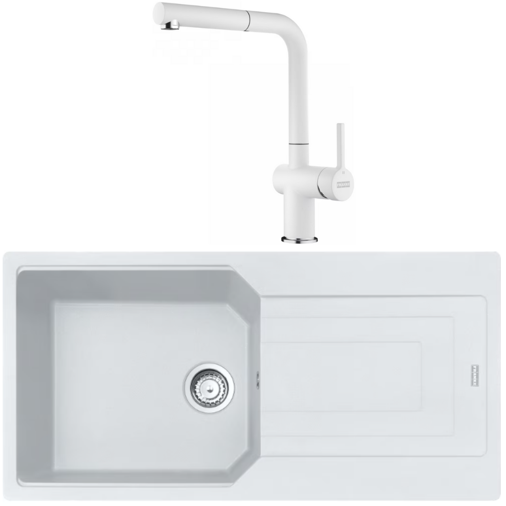 FRANKE URBAN UBG 611-100 TEK GÖZLÜ GRANİT EVİYE VE BATARYA KAMPANYA BİANCO