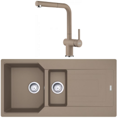 FRANKE URBAN UBG 611-100 TEK GÖZLÜ GRANİT EVİYE VE BATARYA KAMPANYA OYSTER