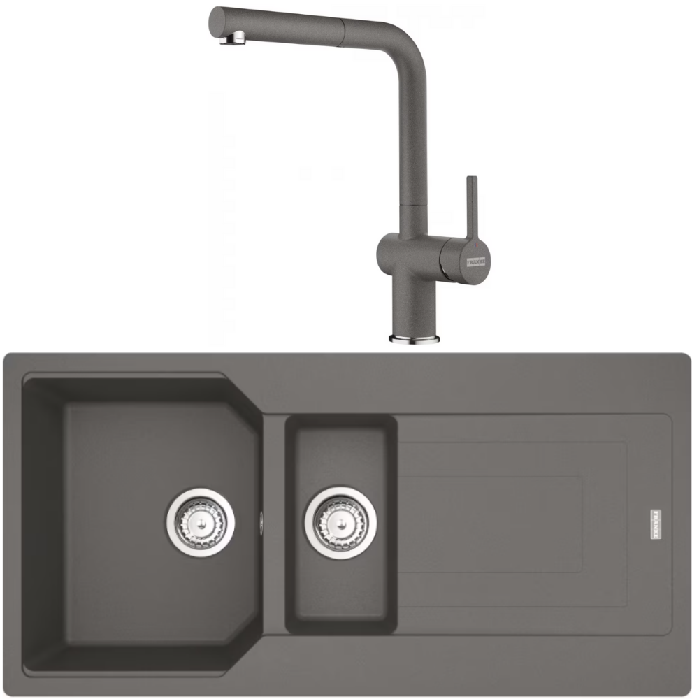 FRANKE URBAN UBG 611-100 TEK GÖZLÜ GRANİT EVİYE VE BATARYA KAMPANYA STONE GREY