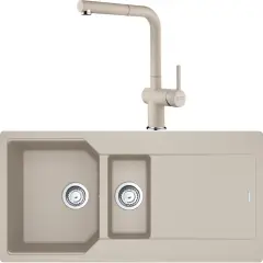 FRANKE URBAN UBG 651-100 1,5 GÖZLÜ GRANİT EVİYE VE BATARYA KAMPANYA SAHARA