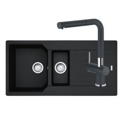 FRANKE URBAN UBG 651-100 1,5 GÖZLÜ GRANİT EVİYE VE BATARYA KAMPANYA NERO