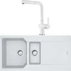FRANKE URBAN UBG 651-100 1,5 GÖZLÜ GRANİT EVİYE VE BATARYA KAMPANYA BİANCO