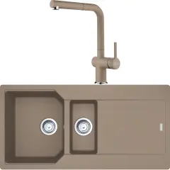 FRANKE URBAN UBG 651-100 1,5 GÖZLÜ GRANİT EVİYE VE BATARYA KAMPANYA OYSTER