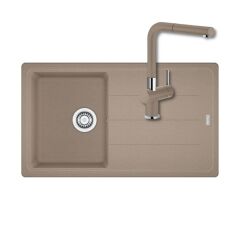 FRANKE BASIS BFG 611-86 TEK GÖZLÜ GRANİT EVİYE VE BATARYA KAMPANYA OYSTER