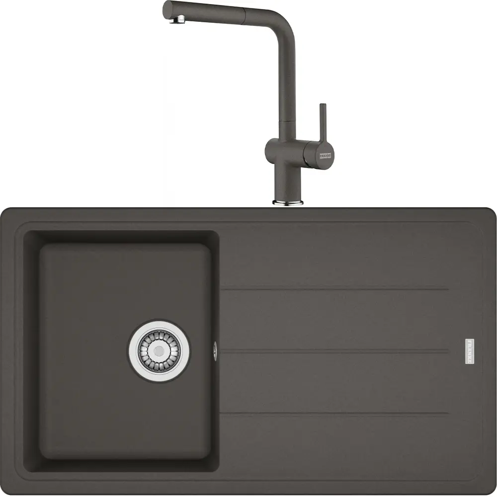 FRANKE BASIS BFG 611-86 TEK GÖZLÜ GRANİT EVİYE VE BATARYA KAMPANYA SLATE GREY