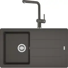 FRANKE BASIS BFG 611-86 TEK GÖZLÜ GRANİT EVİYE VE BATARYA KAMPANYA SLATE GREY