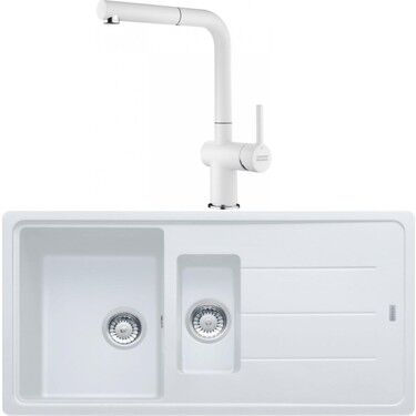 FRANKE BASIS BFG 651-97 1,5 GÖZLÜ GRANİT EVİYE VE BATARYA KAMPANYA BİANCO