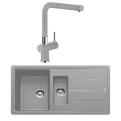 FRANKE BASIS BFG 651-97 1,5 GÖZLÜ GRANİT EVİYE VE BATARYA KAMPANYA STONE GREY