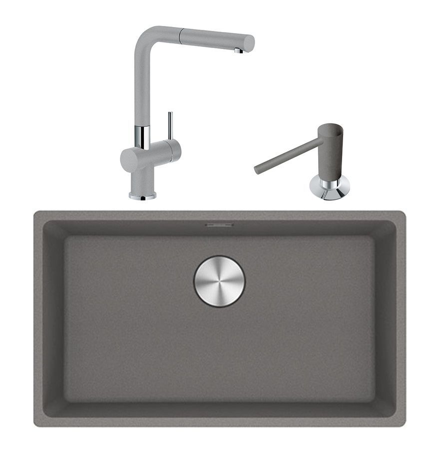 FRANKE MARIS MRG 110-72 GRANİT EVİYE ARMATÜR VE SIVI SABUNLUK KAMPANYA STONE GREY