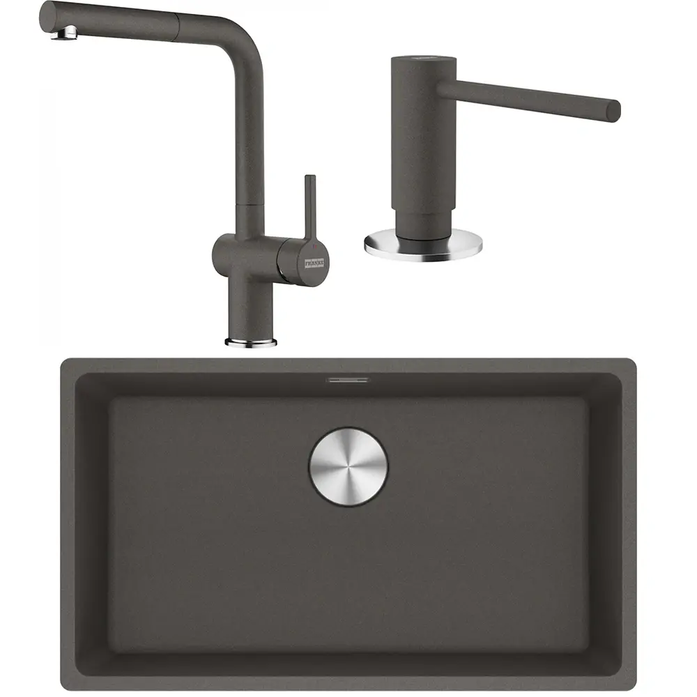 FRANKE MARIS MRG 110-72 GRANİT EVİYE ARMATÜR VE SIVI SABUNLUK KAMPANYA SLATE GREY