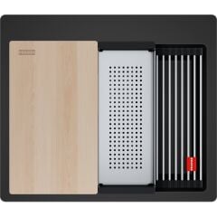 FRANKE KUBUS 2 PRO KNG 610-53 TEK GÖZLÜ GRANİT EVİYE MATT BLACK