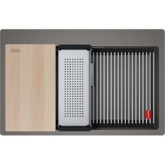 FRANKE KUBUS 2 PRO KNG 610-73 STONE GREY GRANİT EVİYE