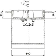 FRANKE BELFAST BFK 720-36-36 2 GÖZLÜ FRACERAM EVİYE