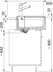 FRANKE BELFAST BFK 720-36-36 2 GÖZLÜ FRACERAM EVİYE
