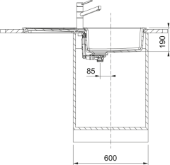 FRANKE MARİSX MXK 611-100 TEK GÖZLÜ FRACERAM EVİYE