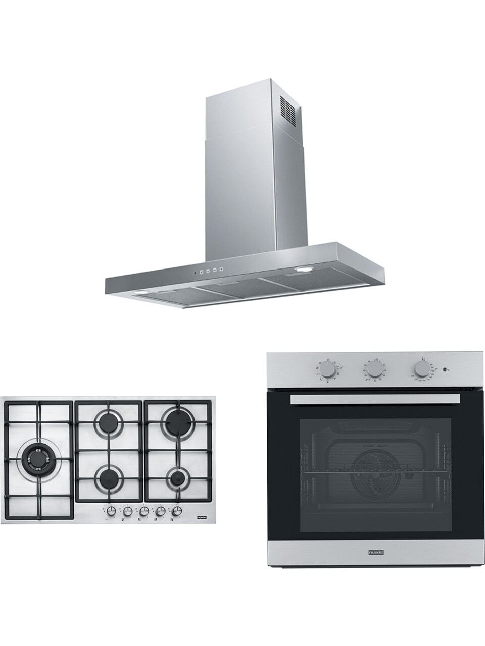 Franke Fdf Eg6 90 Xs Davlumbaz Fhnl 905 4g Tc Xs C Ocak Fsl 82 H Xs Fırın Inox Ankastre Set