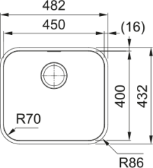 CELIK EVYE SMART SRX 110-45 TEK GÖZLÜ TEZGAH ALTI