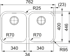 CELIK EVYE SMART SRX 120-34-34 2 GÖZLÜ TEZGAH ALTI