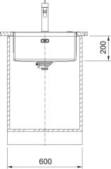 CELIK EVYE MYTHOS MASTERPIECE BXM 210/110-50 TEK GÖZLÜ DAMLALIKSIZ ANTRASIT