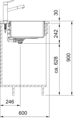 CELIK EVYE MYTHOS MASTERPIECE BXM 210/110-68 TEK GÖZLÜ DAMLALIKSIZ ANTRASIT